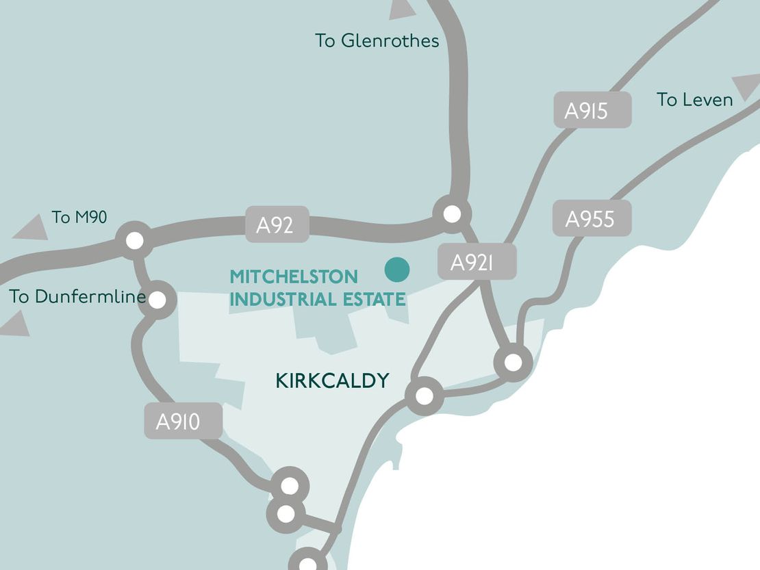 Development Land, The Strand Lighting, Mitchelston Drive, Mitchelston Industrial Estate, Kirkcaldy, Fife, KY1 3LX
