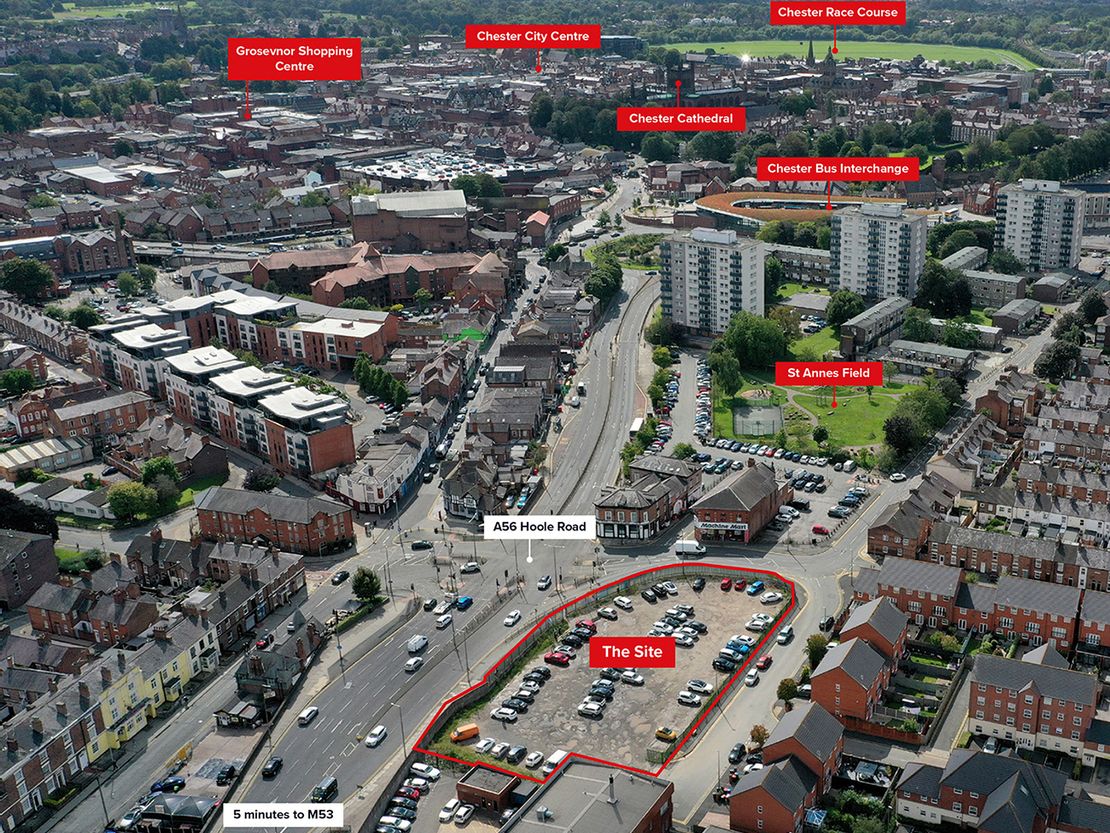 Development Site At Black Diamond Street, A56, Hoole Road, Chester, CH1 3EX