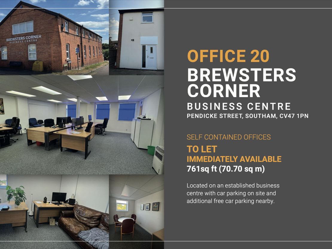 Office 20, Brewsters Corner, Pendicke Street, Southam, Warwickshire, CV47 1PN