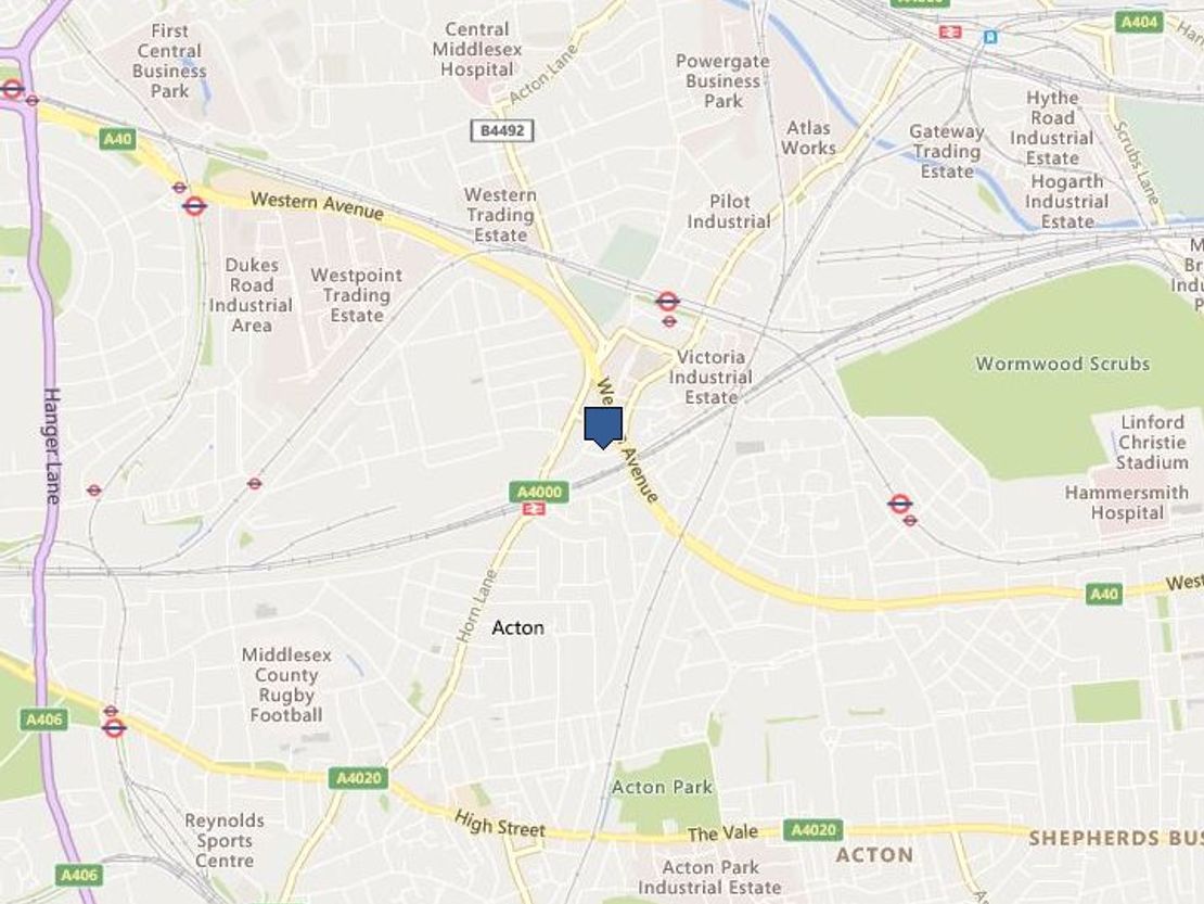 Land On The East Side Of Western Avenue, 8 Rosebank Way, Acton, Greater London, W3 6TT