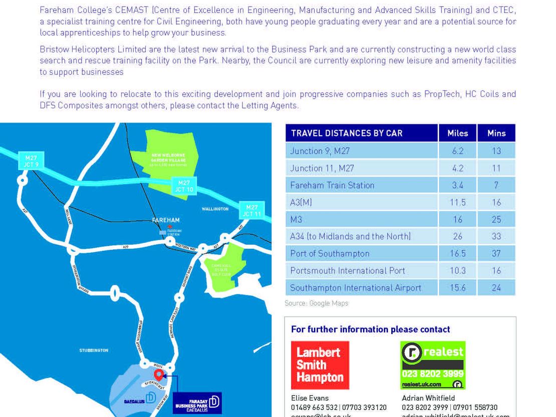 Faraday Business Park, Solent Airport, Daedalus, Fareham, Hampshire, PO13 9FU