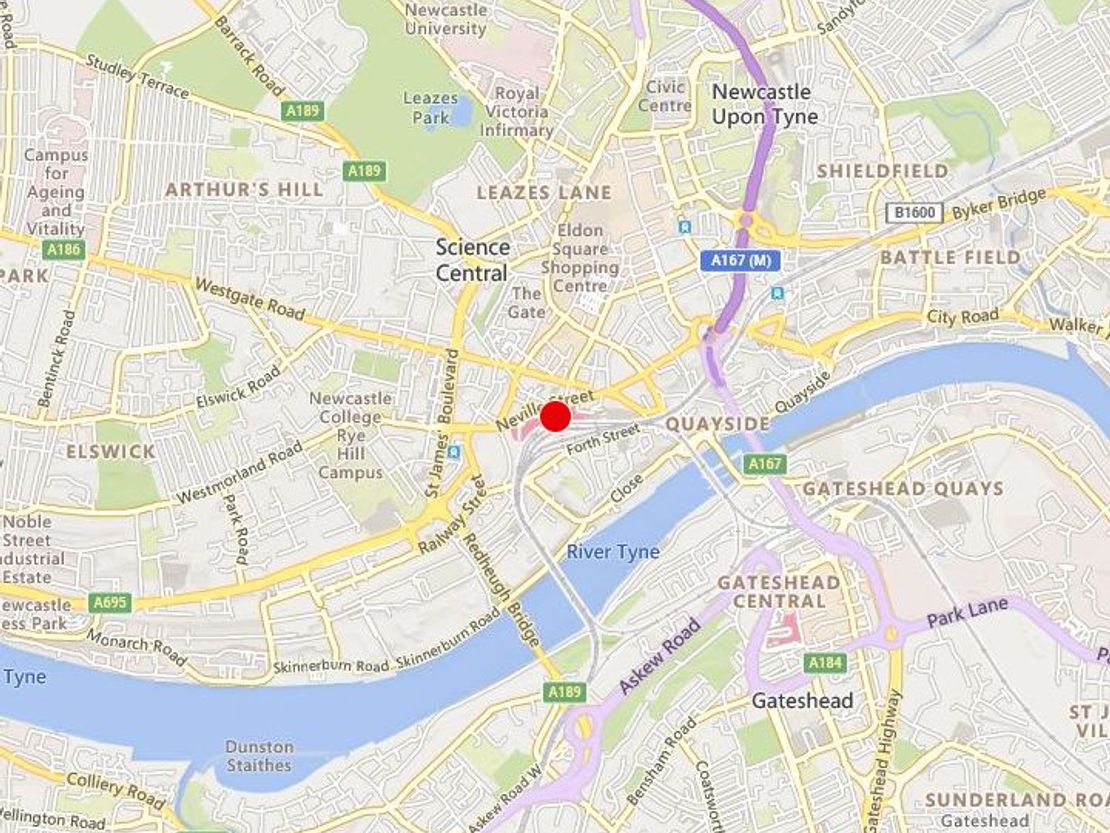 Newcastle Central Station, Neville Street, Newcastle Upon Tyne, Tyne And Wear, NE1 5DL