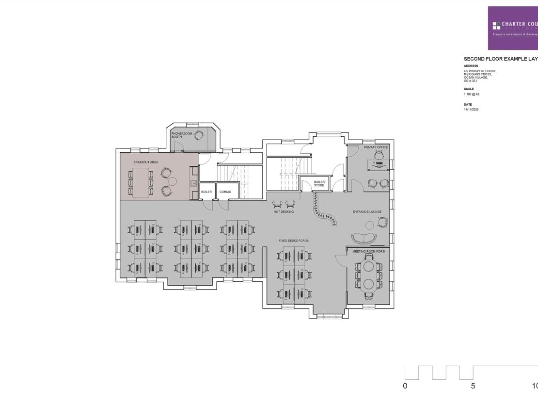 Top Floor Units 4 & 5 Meridians Cross, Ocean Way, Southampton, Hampshire, SO14 3TJ