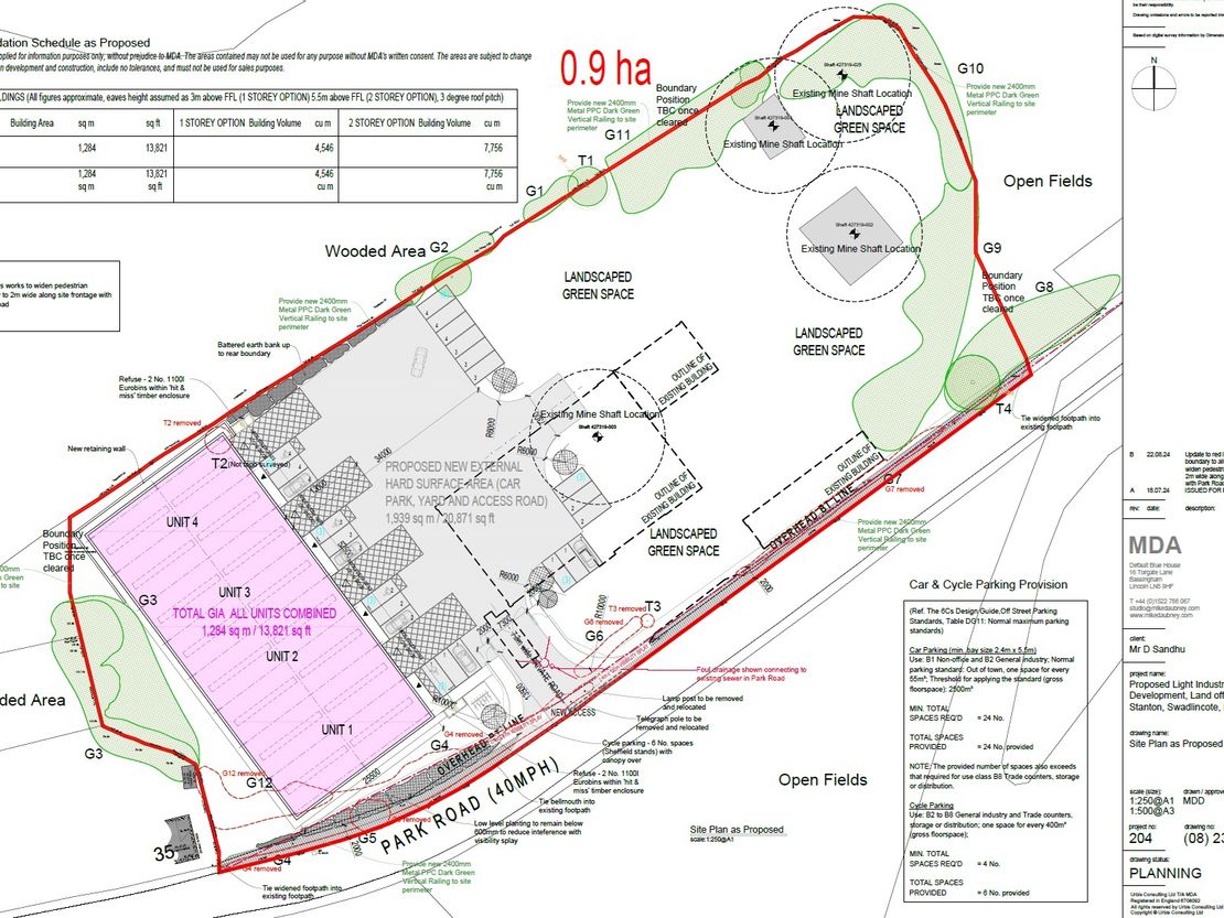 Former Bretby Colliery, Park Road, Stanton, Swadlincote, Derbyshire, DE15 9TW