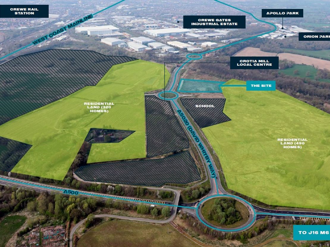 4.37 Acre Development/Sale, Basford East, David Whitby Way, Crewe, Cheshire, CW2 5NL