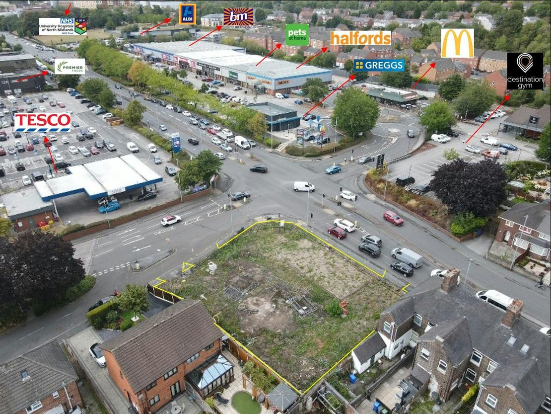 Land At 287 Newcastle Road, For Sale Oieo £350,000, Trentvale, Stoke On Trent, ST4 6PL